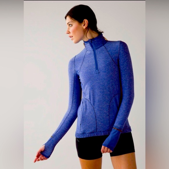 Lululemon Pace Pusher 1/2 Zip in Blue - Picture 7 of 7